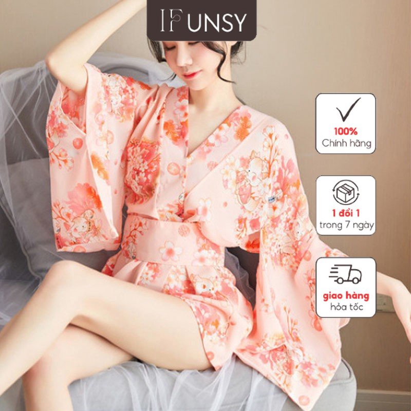💞 Đồ Ngủ Sexy 💞Áo choàng hoa đào cao cấp kèm chíp💞 Freeship-Chất đẹp 💞 Kimono Mặc Nhà Đơn Giản 💞 (N127)
