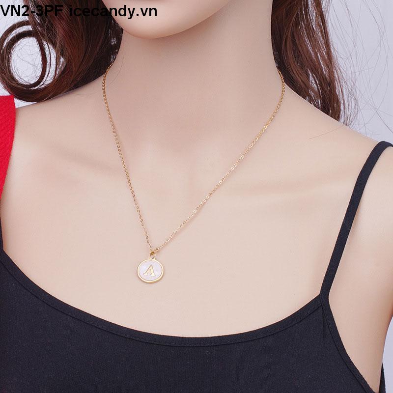 🥟ice🥟Vòng cổ Vàng Mặt 26 Chữ Cái A-Z Thời Trang Hàn Quốc