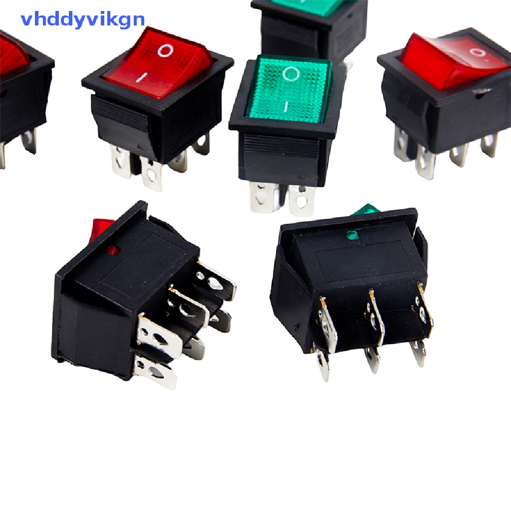 1 Công Tắc Nguồn 3 Chấu 6 Chấu 16A 250VAC / 20A 125VAC Màu Đen