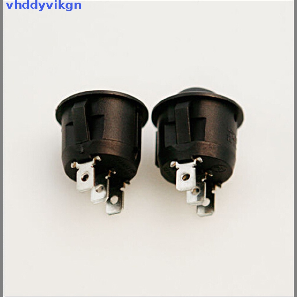 1 Công Tắc ON / OFF Hình Tròn Mini 3 Chấu Màu Đen