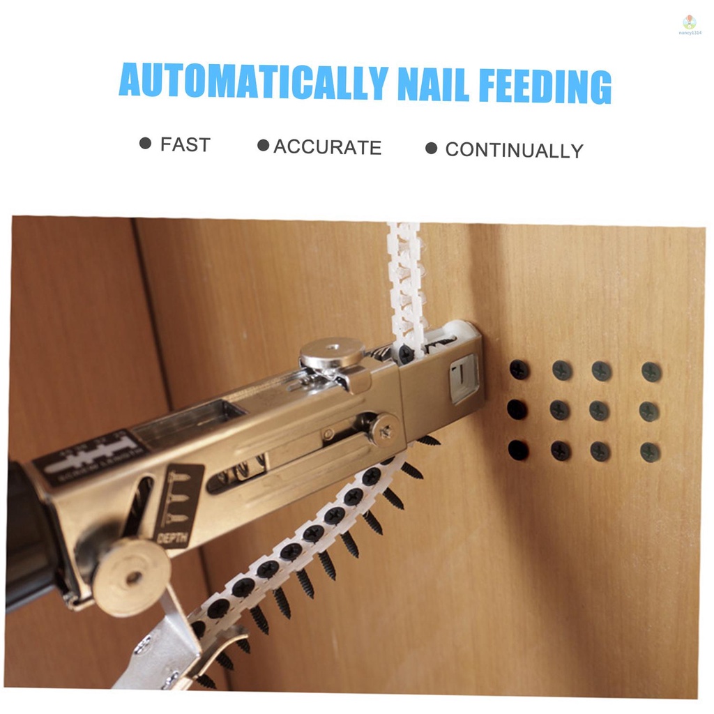 Automatic Chain Nail  Adapter Power Drill Attachment With Screws Woodworking Tool Auto Feed Screwdriver Tape Chain Nail Adapter for Nail  Electric Drill