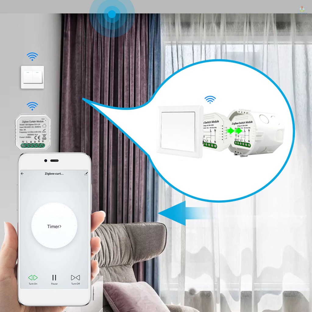 Mô Đun Rèm Cửa Thông Minh Đa Năng Tương Thích Với Alexa Google Home