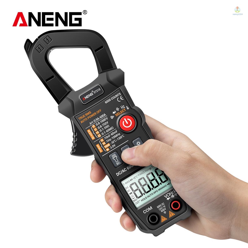 Kẹp Vạn Năng Kế Kỹ Thuật Số ANENG AC / DC Dạng True-RMS Tự Động Thử Nghiệm Vôn Kế Ohm