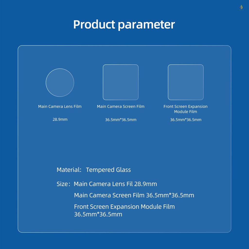 TELESIN Kính Cường Lực Bảo Vệ Màn Hình Máy Ảnh Tel Resin OA-FLM-001 + 2 Phim Bảo Vệ Ống Kính 2 * 2 * Phim Bảo Vệ Thay Thế Cho DJI Action 2