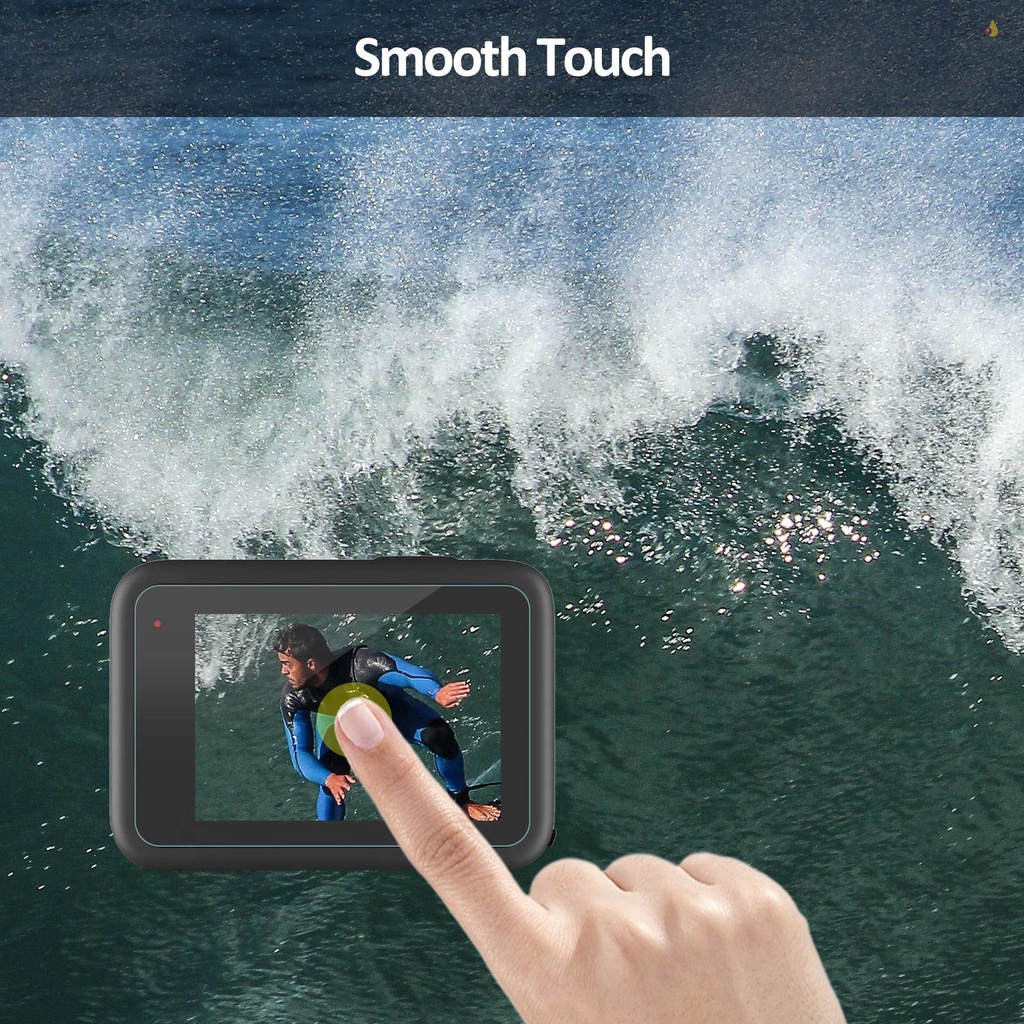 Set 3 Kính Cường Lực Bảo Vệ Màn Hình Máy Ảnh Hành Động + 1 Kính Cường Lực Bảo Vệ Màn Hình Trước + 1 Kính Chiếu Hậu