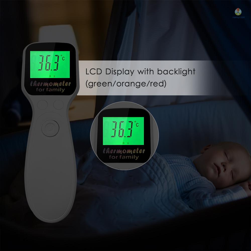 Nhiệt Kế Hồng Ngoại Kỹ Thuật Số Đo Nhiệt Độ Cơ Thể Không Tiếp Xúc Kèm Chuông Báo Sốt