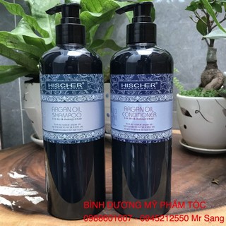 Cặp gội xả siêu mềm mượt tóc Hischer Argan Oil 500mlx2 (2026)