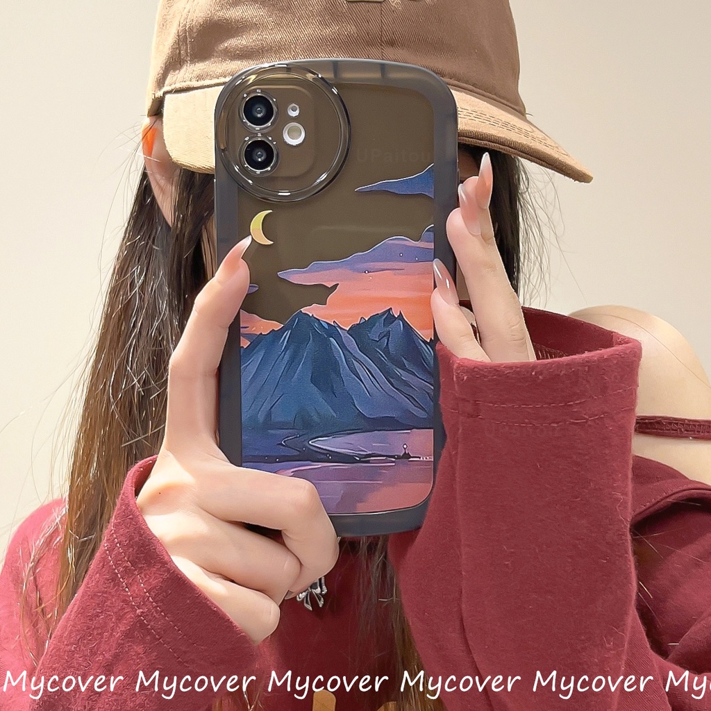 Ốp Điện Thoại Chống Sốc Họa Tiết Ngọn Núi Cho iPhone 14 13 12 11 Pro Max Xs XR X 8 7 6 Plus SE 2020