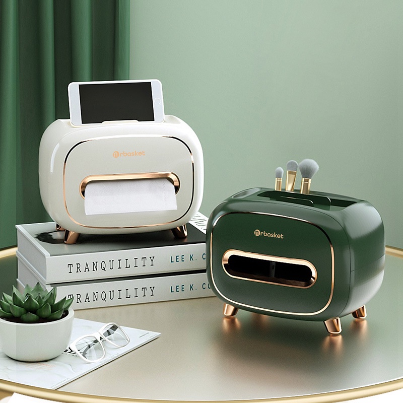 Hộp Đựng Khăn Giấy / Điều Khiển Từ Xa Đa Năng Để Bàn Trang Trí Phòng Khách，Hộp Khăn Giấy Decor Để Bàn Siêu Sang