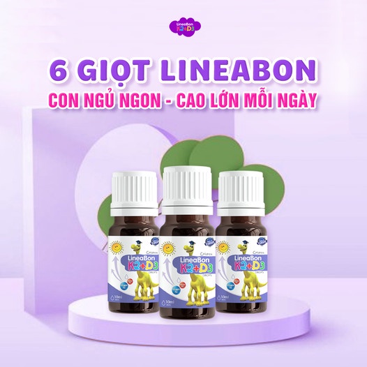 LineaBon vitamin D3 K2 10ml dạng nhỏ giọt - Vitamin hỗ trợ phát triển chiều cao cho bé, chống còi xương chính hãng