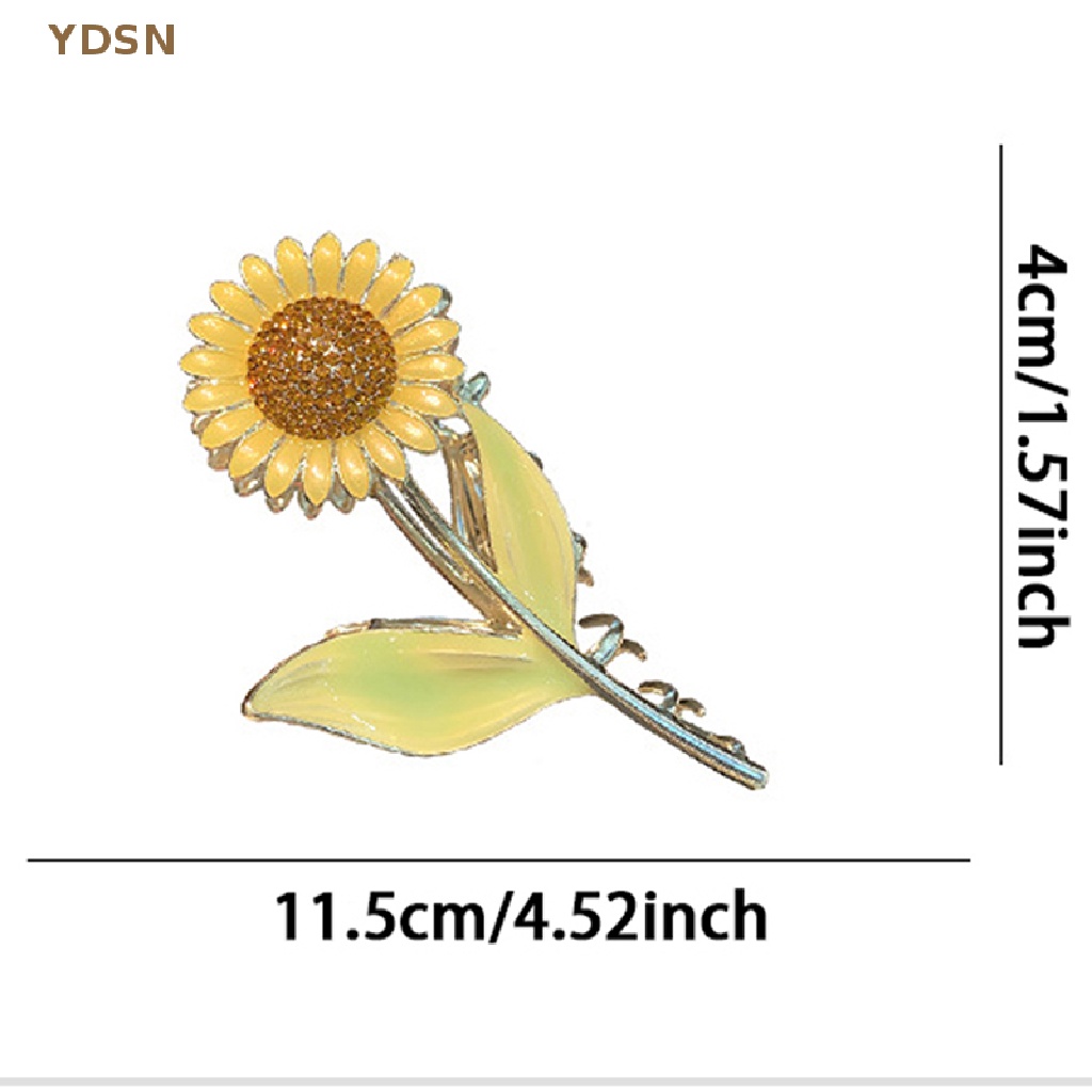 Kẹp Tóc Hoa Hướng Dương Đính Ngọc Trai Thời Trang Thanh Lịch Cho Nữ