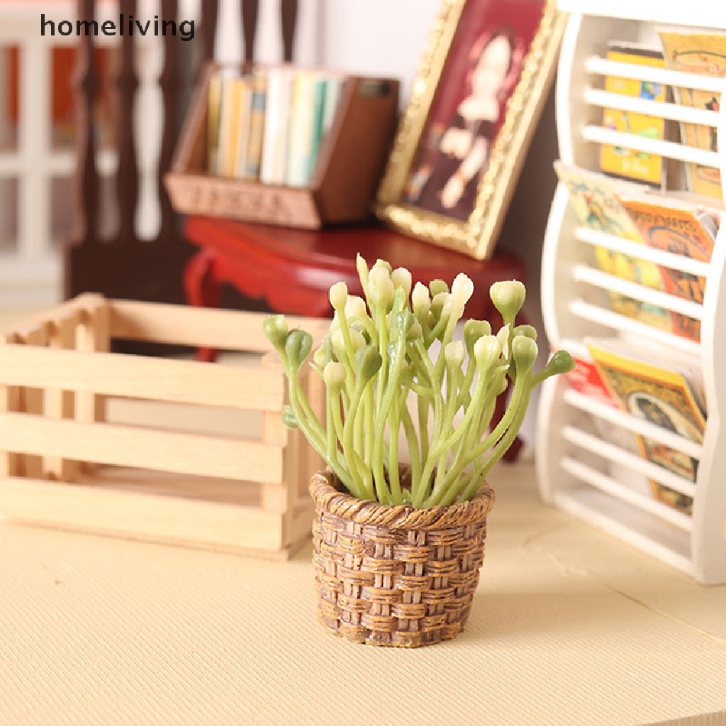 Mô Hình Chậu Cây Xanh Trang Trí Nhà Búp Bê Tỉ Lệ 1: 12