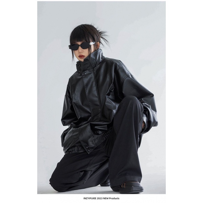 Áo Khoác Da pu Cao Cấp Phong Cách Đường Phố Mùa Xuân Thu Cho Nữ AIA5
