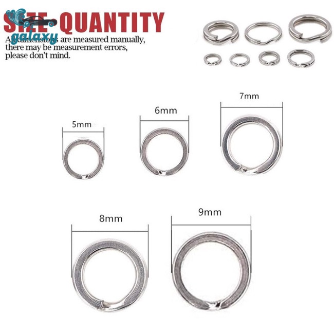 Galaxy 200 Vòng Nối Mồi Câu Cá Bằng Thép Không Gỉ