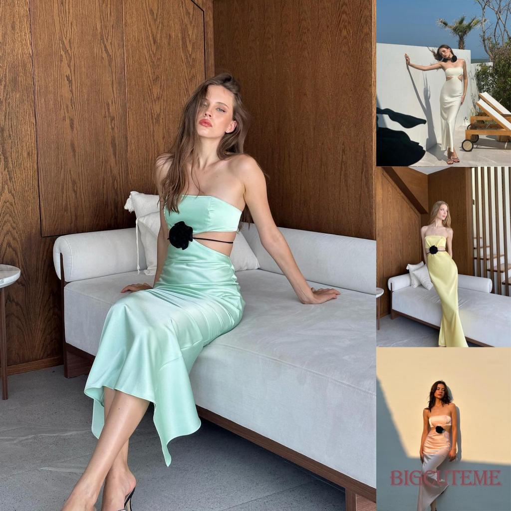 Đầm Dài Hở Vai In Hoa Thời Trang Mùa Hè Dành Cho Nữ