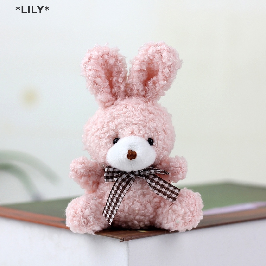 LILY 11Cm Dễ Thương Thỏ Bow Sang Trọng Nhồi Bông Búp Bê Tie Bunny Mềm Gối Đồ Chơi Sang Trọng Kid Món Quà uuu