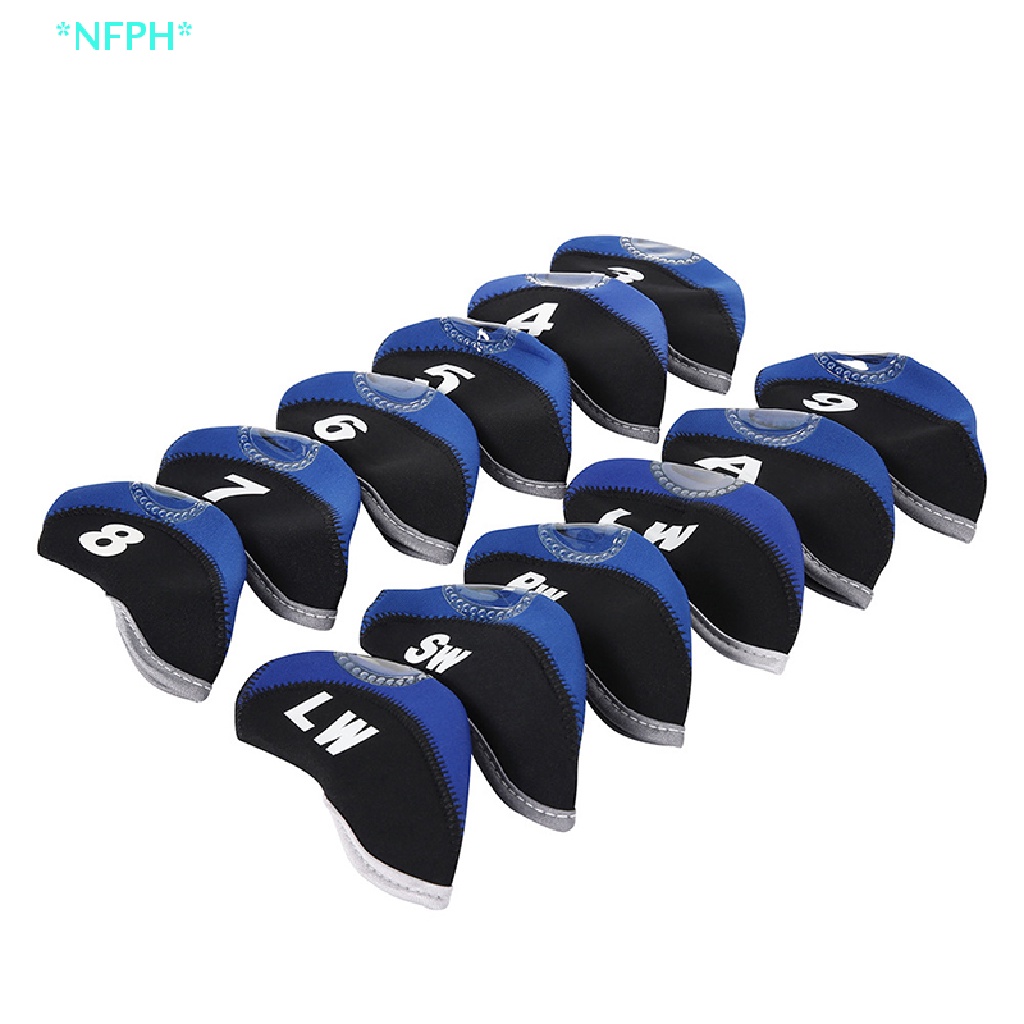 Bộ 12 Bọc Đầu Gậy Đánh Golf Bằng Da PU Thêu Logo Mới