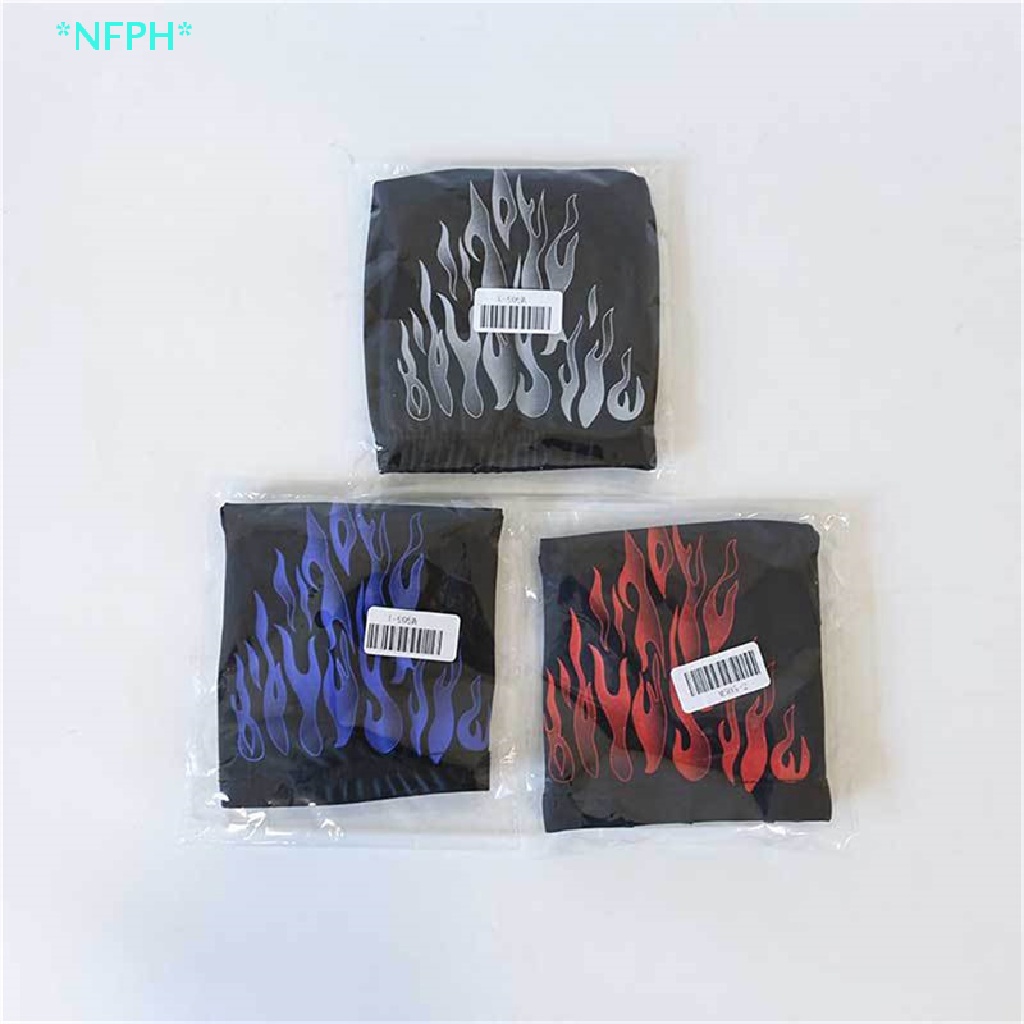 Mũ Bơi Co Giãn Chống Thấm Nước In Họa Tiết Ngọn Lửa Cá Tính Cho Nam Mới