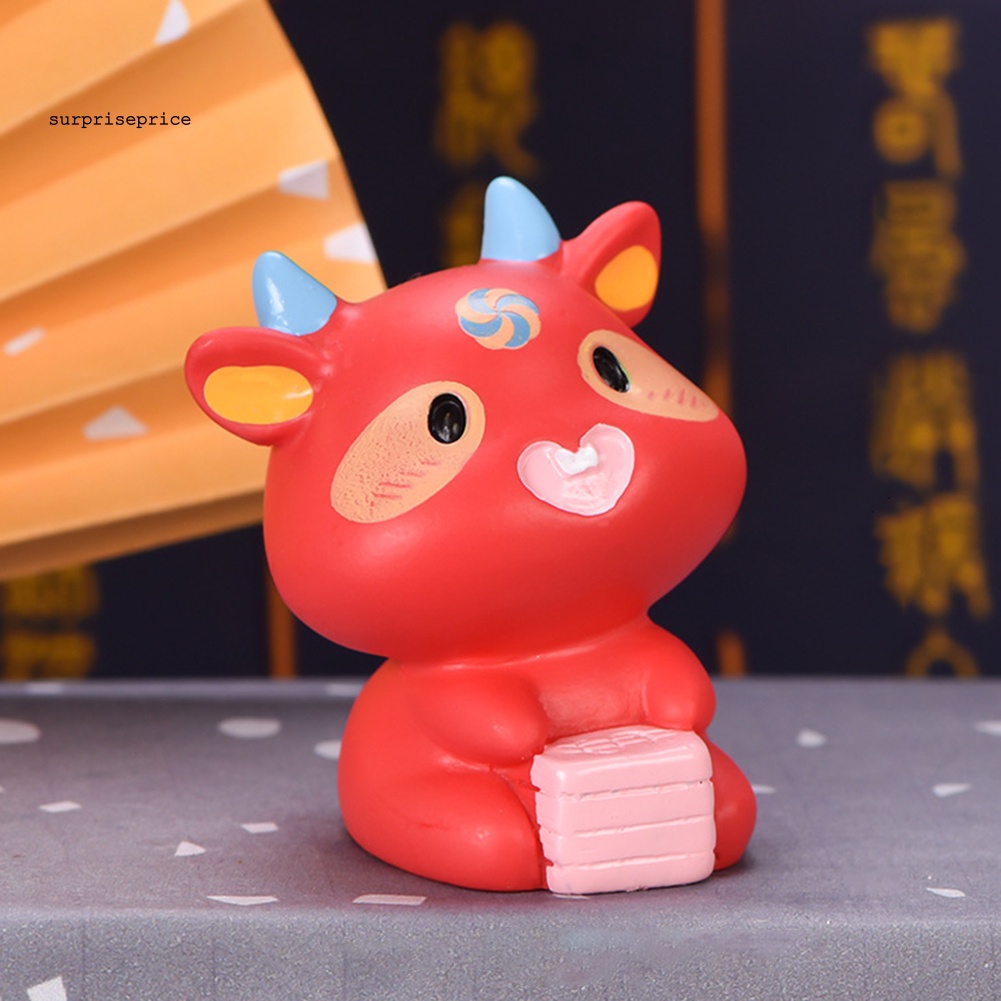 Đồ trang trí Con Trâu May Mắn Mini Bằng Nhựa Ox Buffalo Trang Trí Tiểu Cảnh
