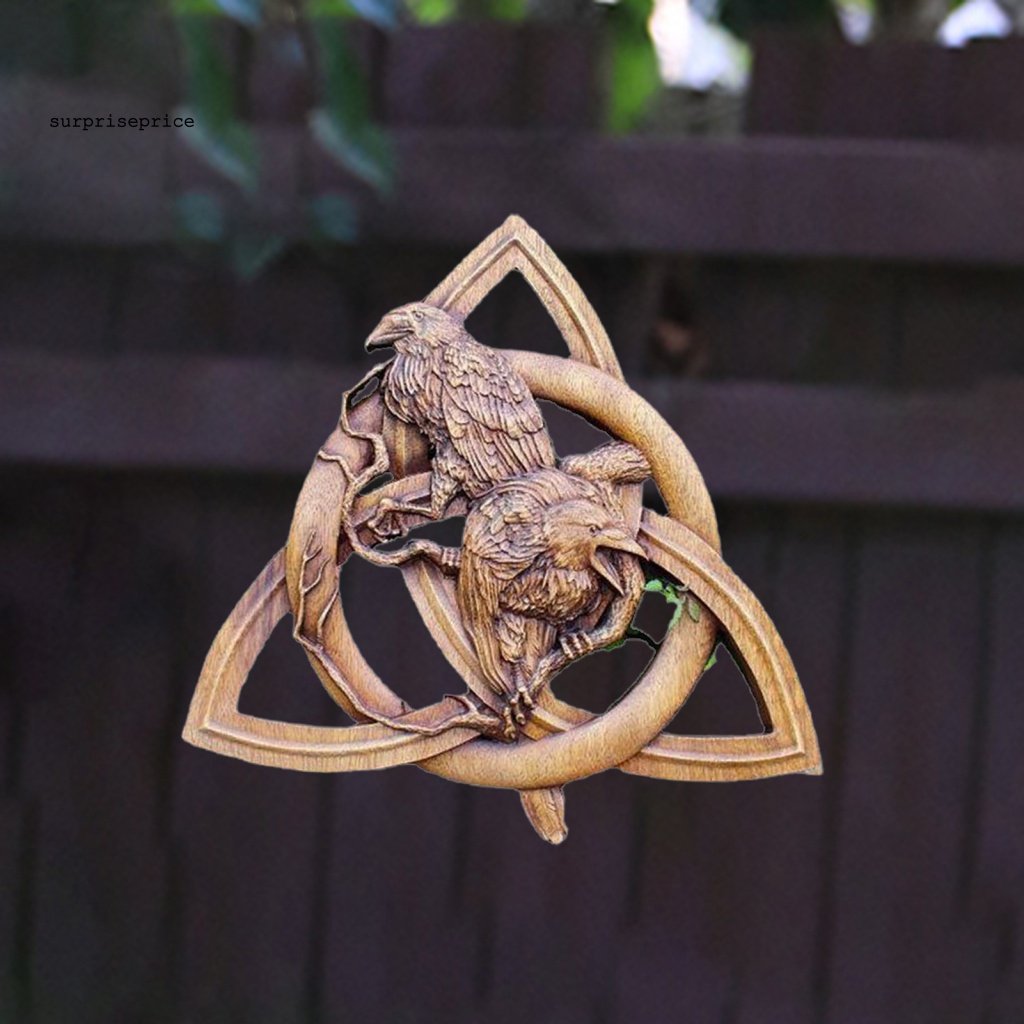 Mô Hình Con Quạ Bằng Nhựa Resin Tinh Tế Dùng Trang Trí Sân Vườn