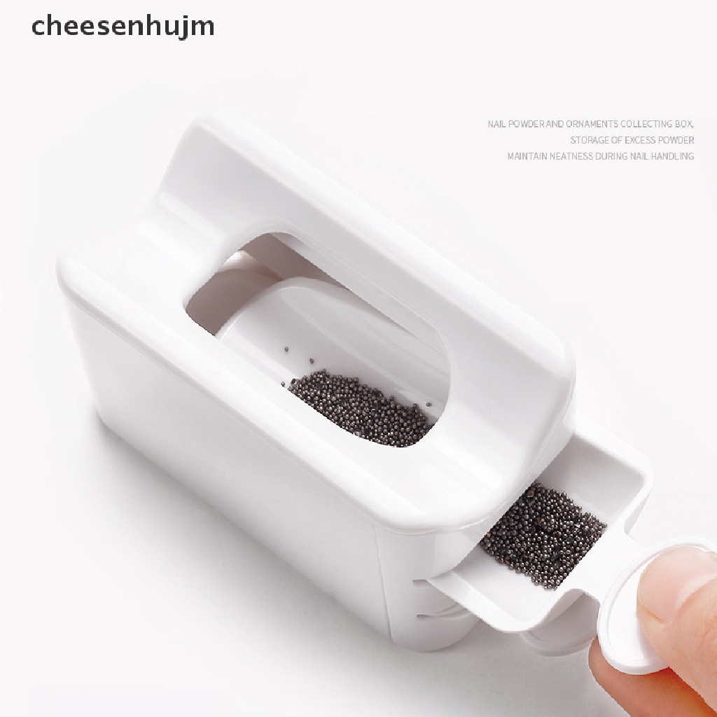 Hộp Đựng Phụ Kiện Trang Trí Móng Hai Tầng Đính Kim Sa Lấp Lánh