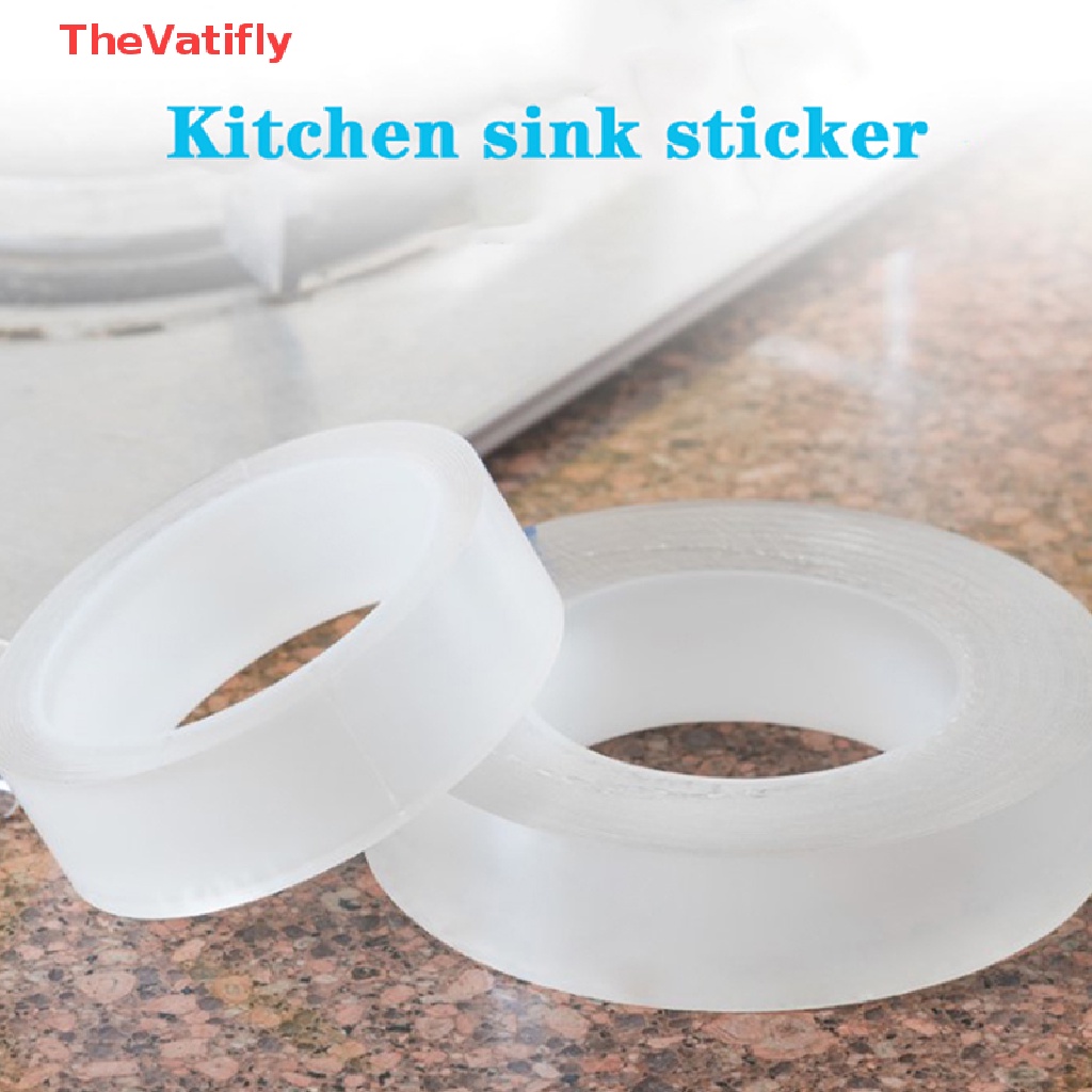 [Thevalifly] Băng Keo Nano Trong Suốt Dán Bồn Rửa Chén Nhà Bếp Chống Thấm Nước Mạnh Mẽ