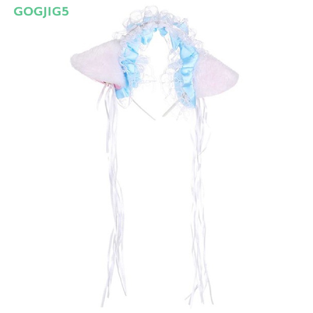Cài Tóc Tai Mèo Bằng Lông Xù Phối Ren Và Chuông Hóa Trang Hầu Gái GOGJIG5