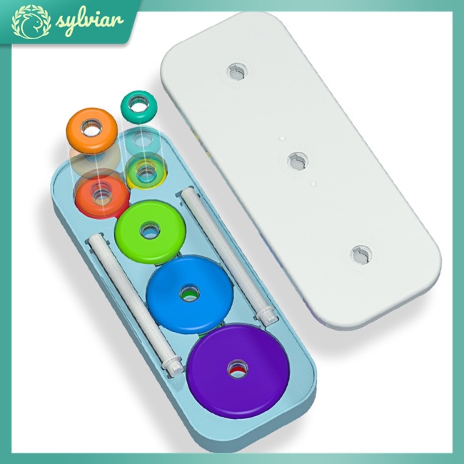 [sylviar] Đồ Chơi Tháp Vòng Tròn Xếp Chồng Màu Cầu Vồng Giáo Dục Sớm Cho Bé Trai Và Bé Gái