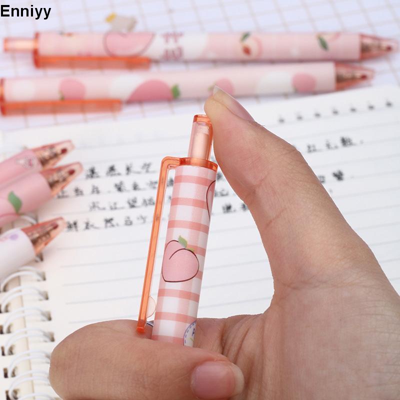 Enniyy📚Bút bi bấm ngòi 0.5mm mực đen vỏ hoạt hình đáng yêu