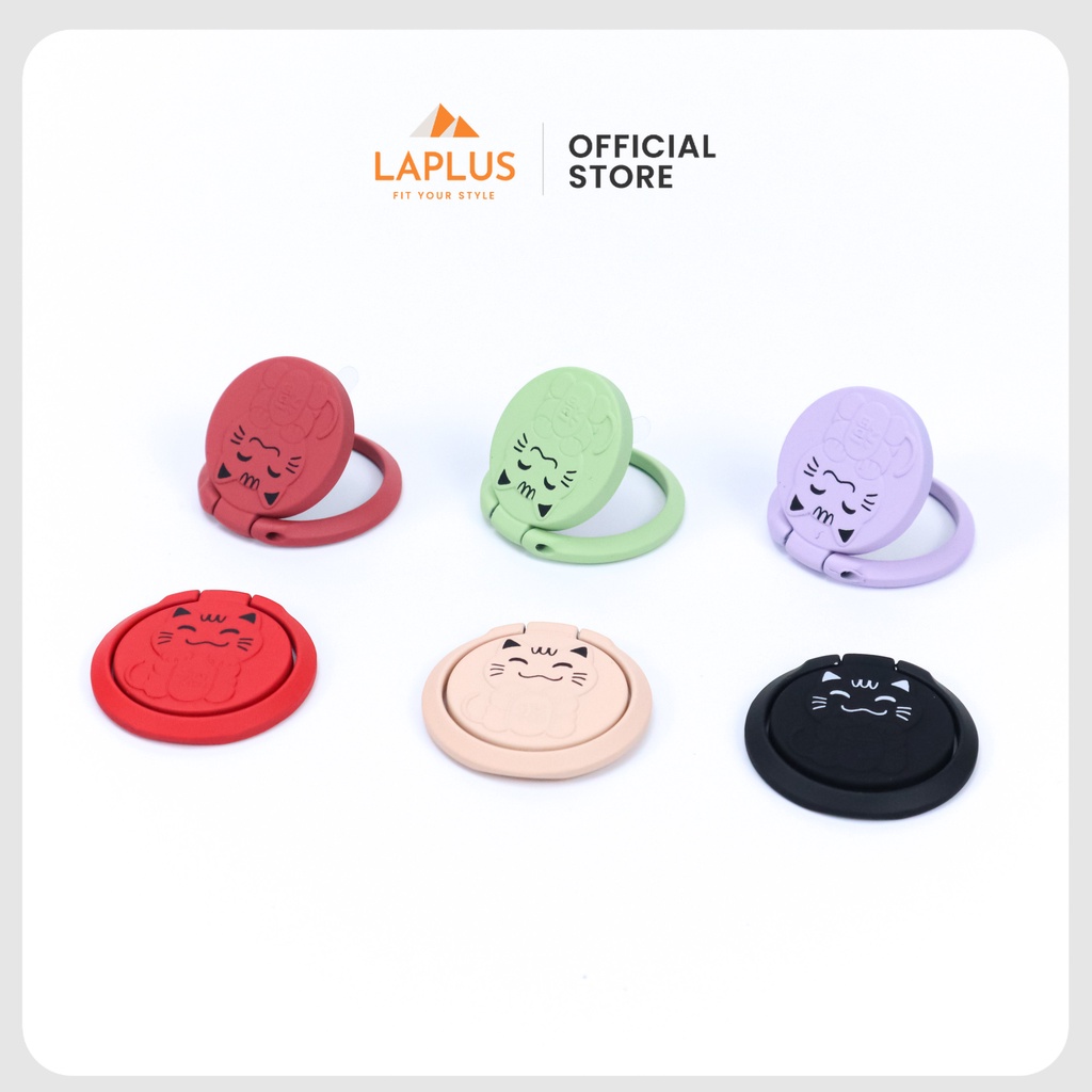 Giá đỡ/Pop socket dán mặt lưng điện thoại họa tiết mèo thần tài, đa sắc màu