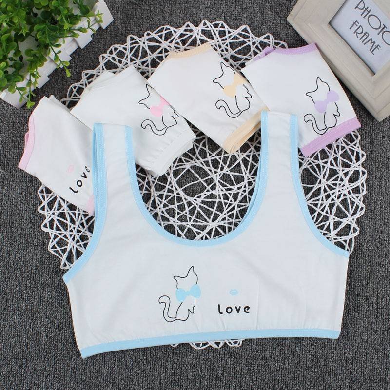 Mới Áo Ngực cotton Hai Dây Bản Rộng Thoải Mái Chống Va Đập Dành Cho Nữ Tuổi Teen