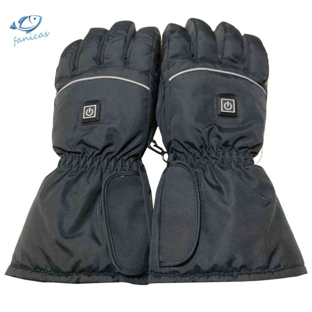Set 2 Găng Tay Giữ Ấm 3 Tai Bằng Điện Có Thể Điều Chỉnh Tiện Lợi Khi Đi Xe Đạp