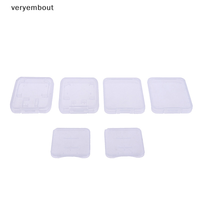 Set 10 Hộp Nhựa Trong Suốt Đựng Thẻ Nhớ SD TF CF Tiện Dụng