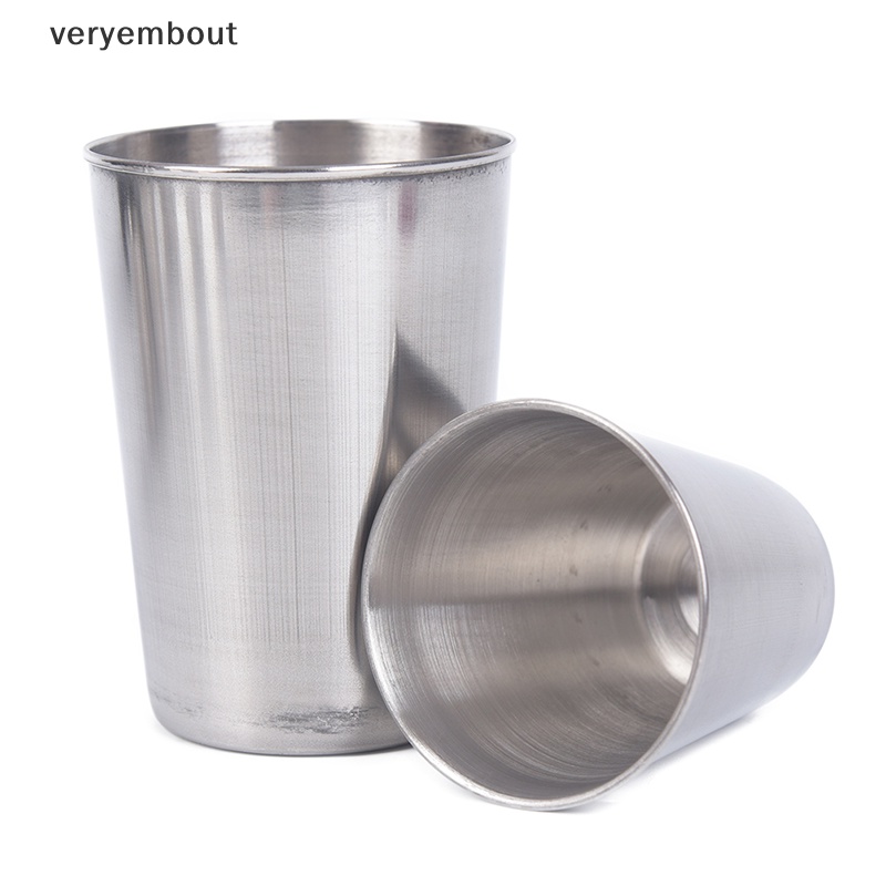 Set 4 Cốc Uống Bia / Trà / Cà Phê Bằng Thép Không Gỉ Kèm Hộp Đựng Tiện Lợi