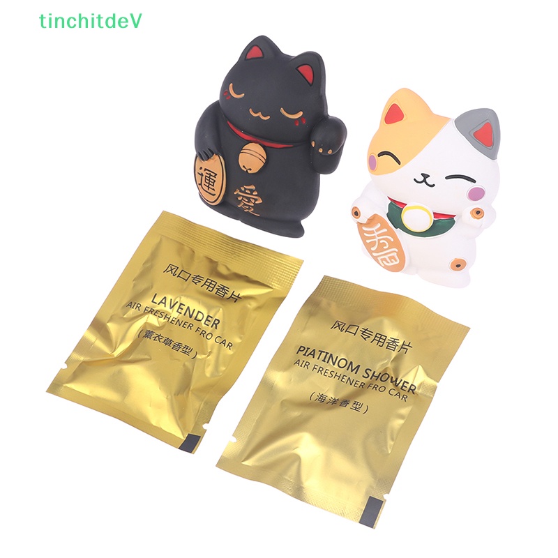 [TinchitdeV] Máy Điều Hòa Xe Hơi Bằng Nhựa Resin Hình Mèo May Mắn Nghệ Thuật [Mới]