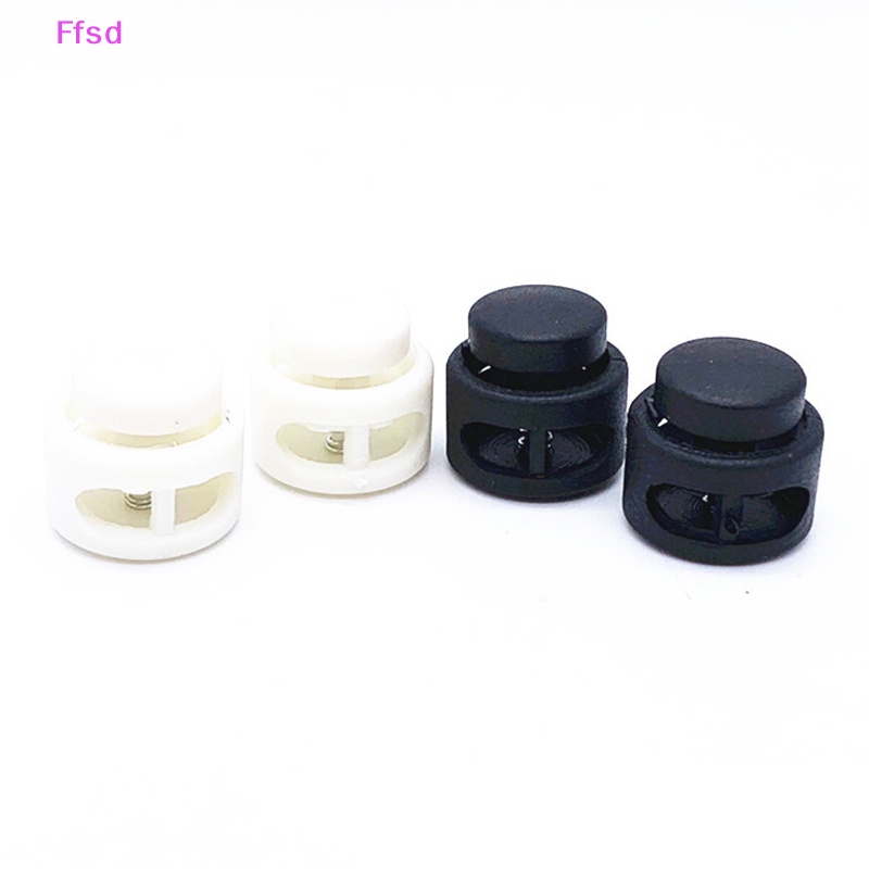 {Ffsd} Set 10 Nút Nhựa Hai Lỗ Kẹp Dây Giày / Túi Xách / Khóa Dây Paracord