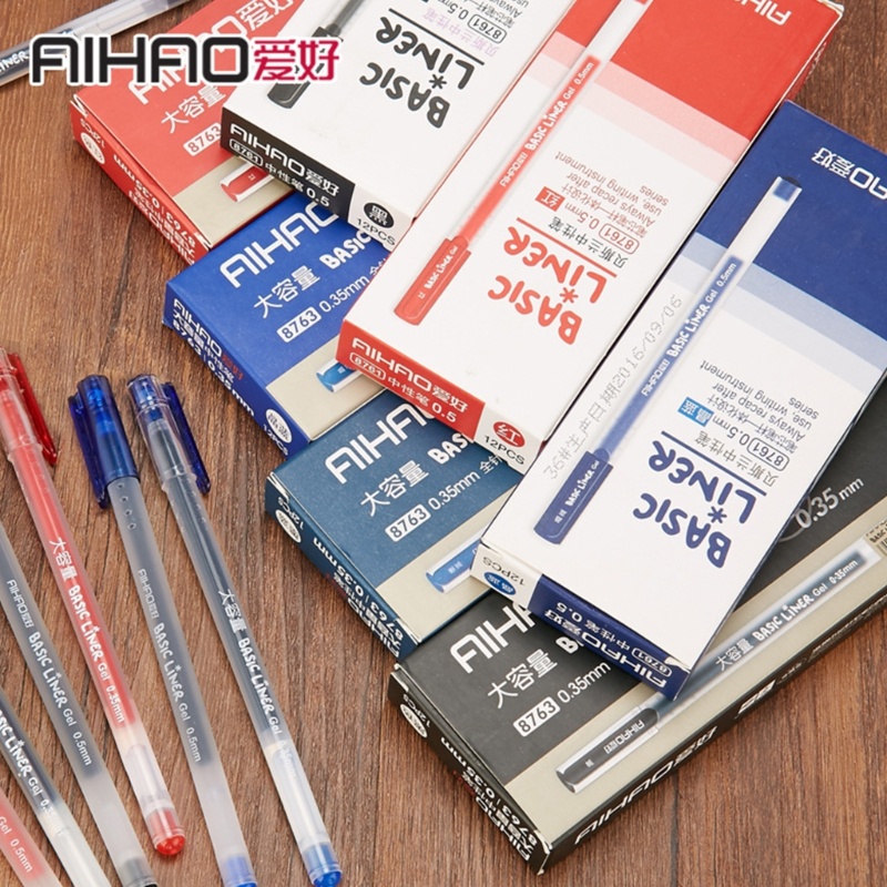 Bút Bi Lăn Mực Lỏng Ngòi 0.5mm Siêu Mỏng