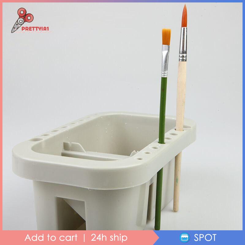 Xô Rửa Cọ Vẽ 2 Trong 1 Bằng Acrylic Kèm Tấm Làm Sạch