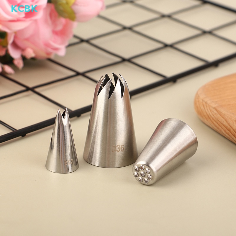 Set 3 Đầu Bắt Bông Kem Trang Trí Bánh Bằng Thép Không Gỉ Tiện Dụng