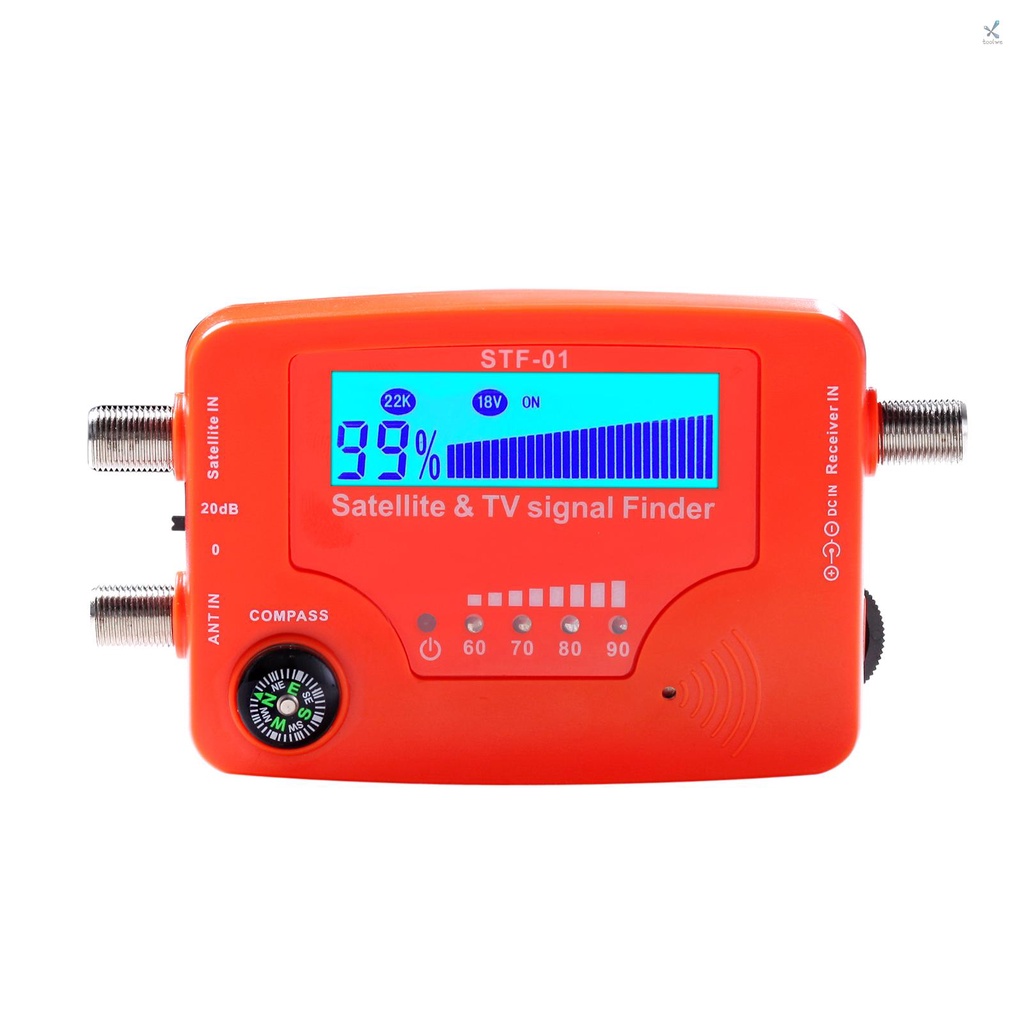 (toolvn) Thiết Bị Dò Tín Hiệu Vệ Tinh Và TV 2 Trong 1 LCD Kỹ Thuật Số LCD Và Chuông Báo
