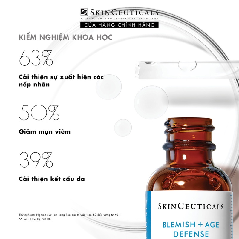 Skinceuticals Blemish + Age Defense giúp kiểm soát bã nhờn và ngăn ngừa hình thành mụn 30ml