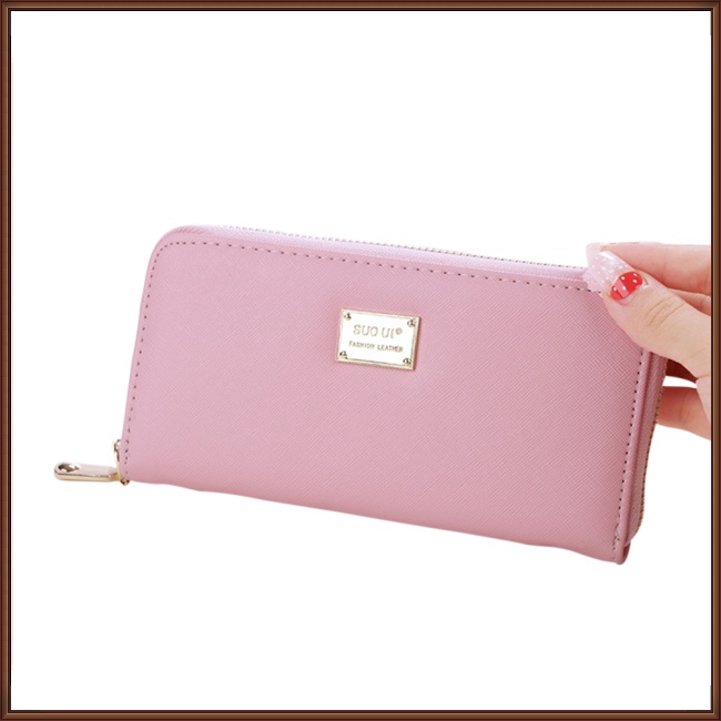 Ví Da PU Cầm Tay Đa Năng Kèm Dây Đeo Thời Trang Cho Nữ
