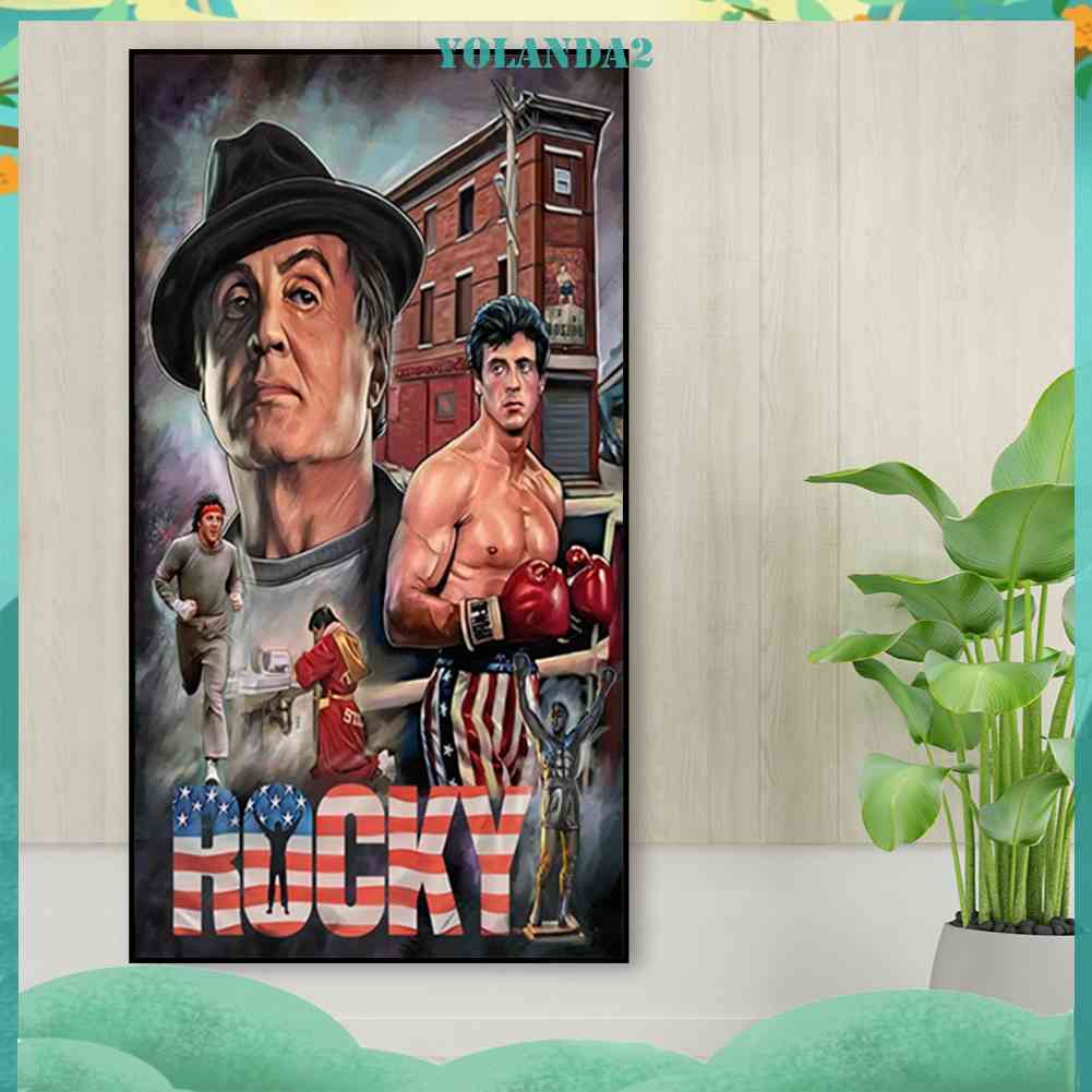 Tranh Đính Đá Kim Cương Toàn Bộ 5D DIY Hình Vẽ Sylvester Stallone