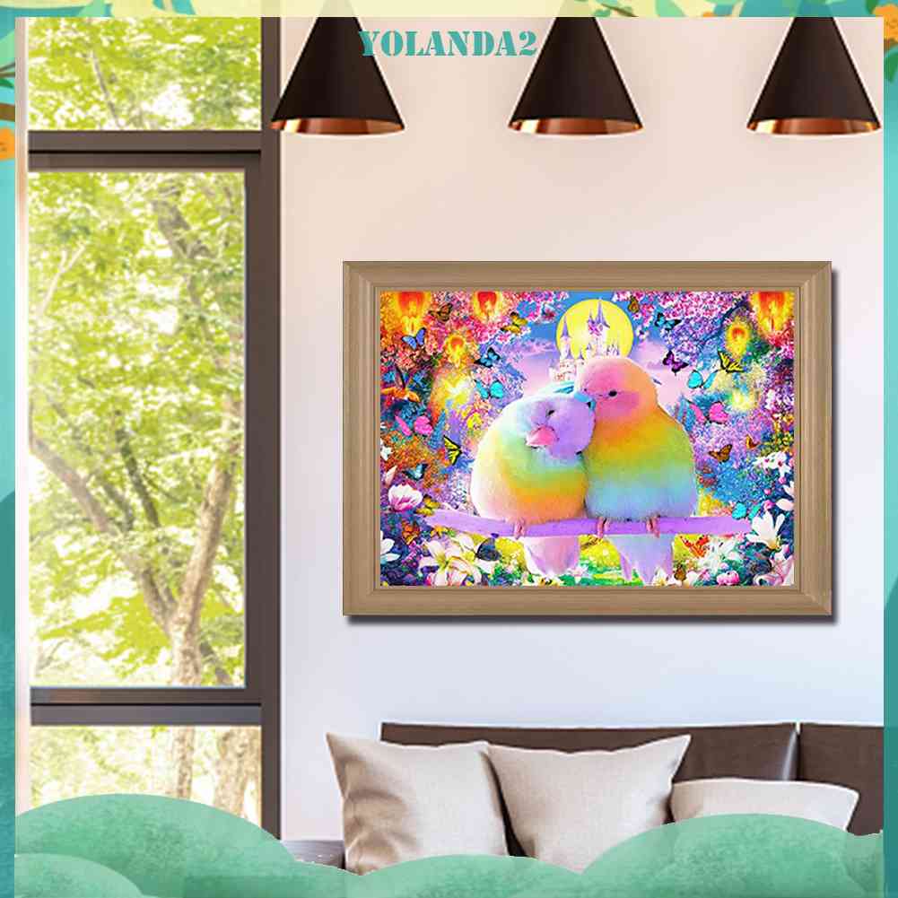 Tranh Đính Đá Kim Cương Toàn Bộ 5D DIY Hình Vẽ Vẹt