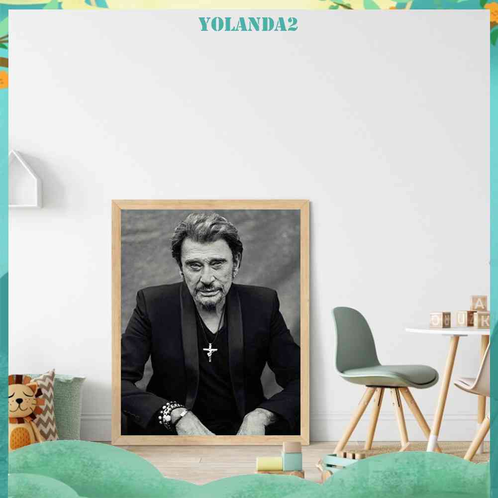 Tranh Đính Đá Kim Cương Toàn Bộ 5D DIY Hình Johnny Hallyday