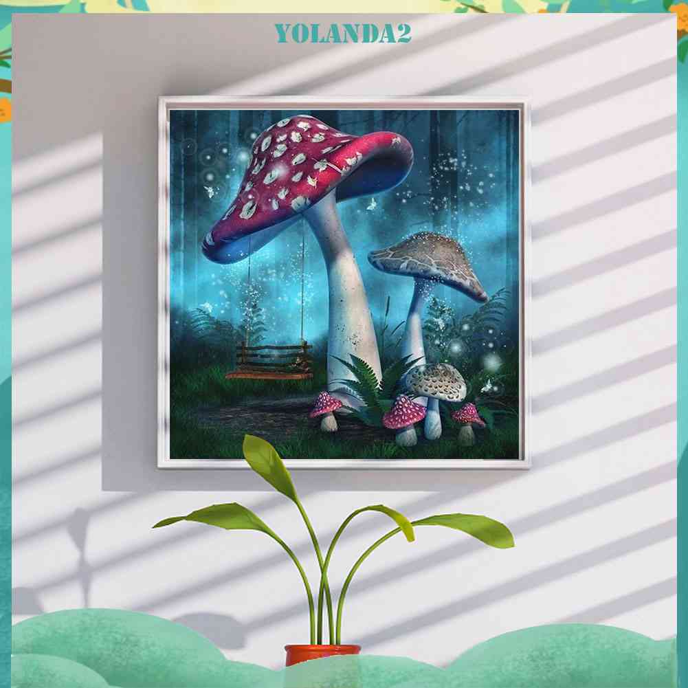 Tranh Đính Đá Kim Cương Toàn Bộ 5D DIY Hình Cây Nấm