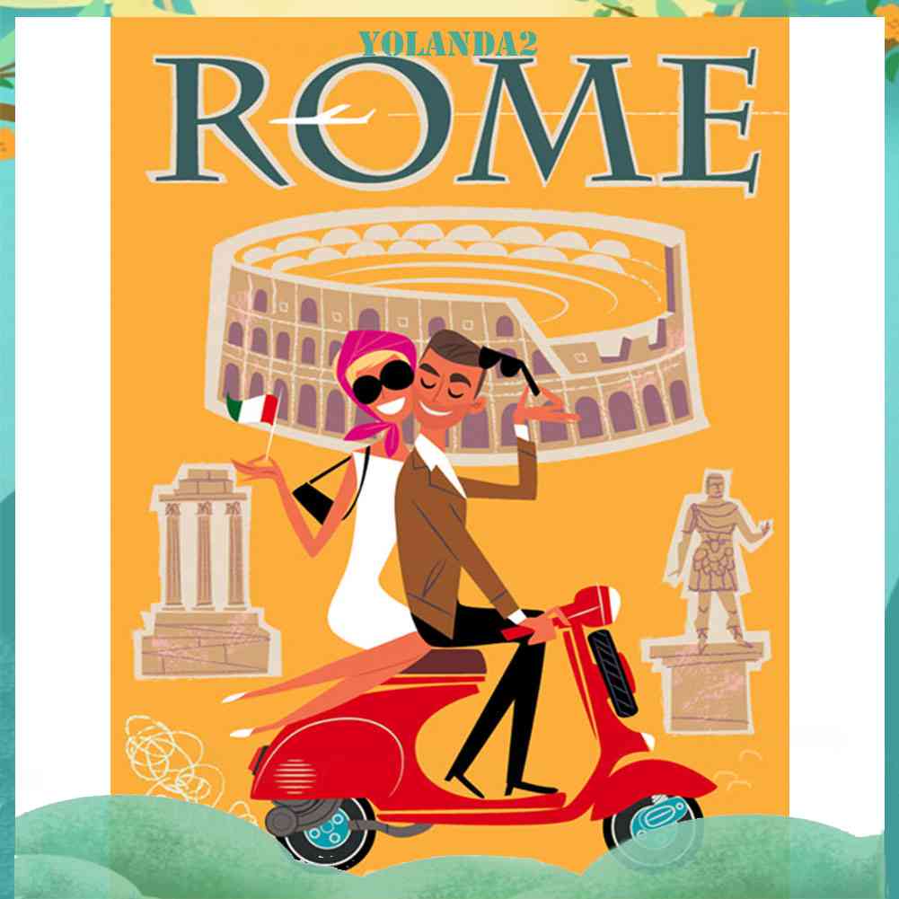 Bộ Tranh Đính Đá 5D Họa Tiết Nhân Vật Hoạt Hình Độc Đáo DIY