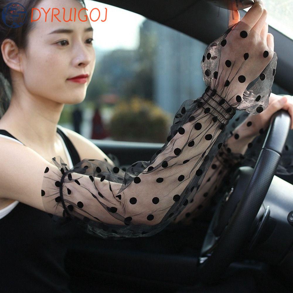 Găng Tay Chống Nắng UV Trong Suốt Bằng Lụa Lạnh Mỏng Cho Nữ