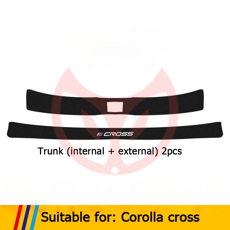 Miếng Dán Sợi Carbon Chống Trầy Trang Trí Bảo Vệ Bàn Đạp Xe Hơi TOYOTA CROSS 2019-2022COROLLA CC