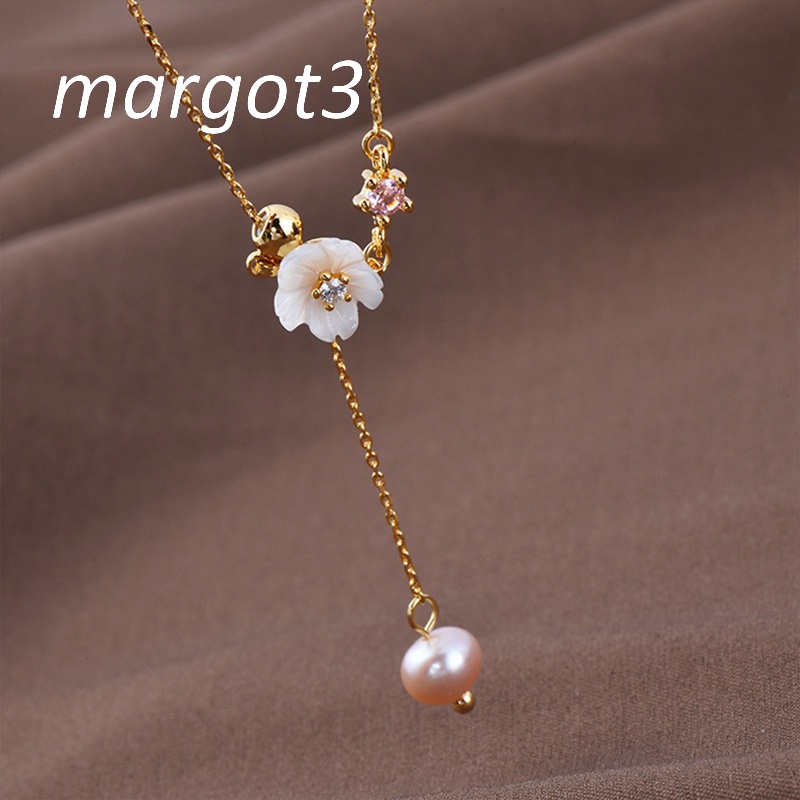 Vòng Cổ Tua Rua Dài Hình Hoa Vỏ Sò Đính Ngọc Trai Thời Trang Mùa Hè Hàn Quốc Cho Nữ